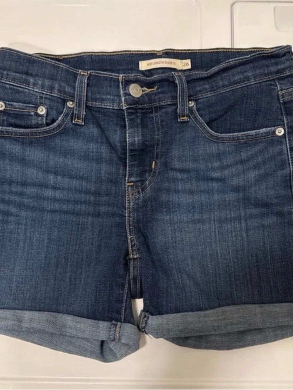 Levi's Dark Blue Denim Jean Shorts